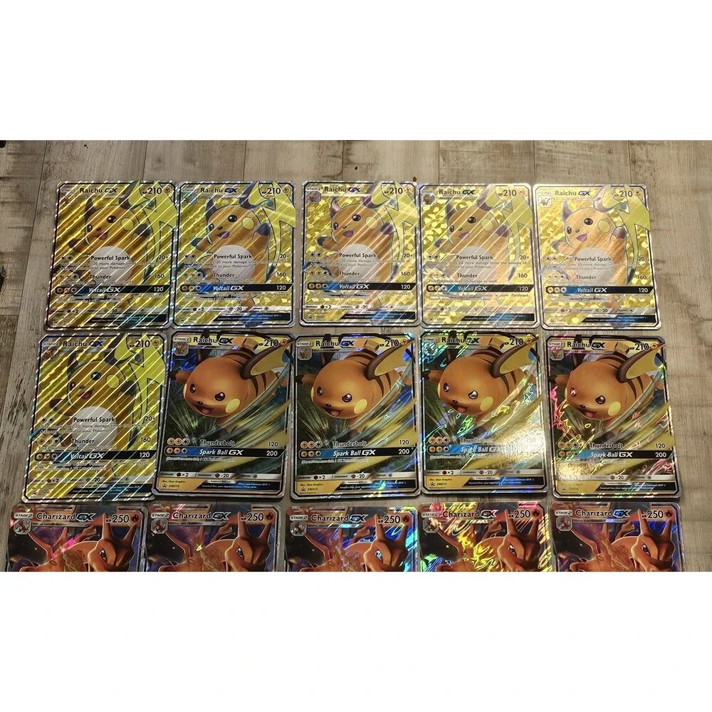 Pokemon Card Lot Of 25 Oversized GX EX Charizard Mewtwo Hidden Fates Black Star